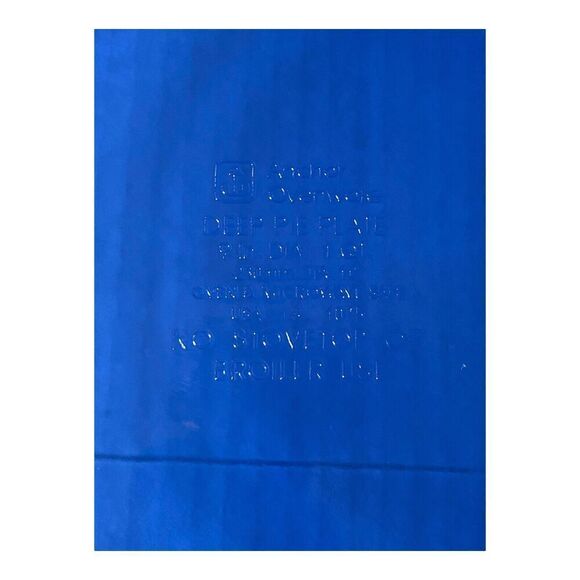 Anchor Hocking Deep Pie Plate Ovenware 9 Inch Vintage Cobalt Blue #1075 - Picture 3 of 5